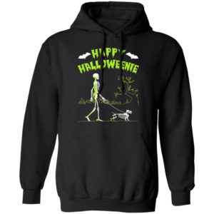 Skeleton Happy Halloween Dog T-Shirt