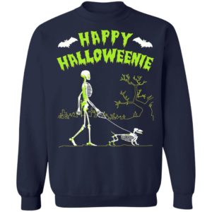 Skeleton Happy Halloween Dog T-Shirt