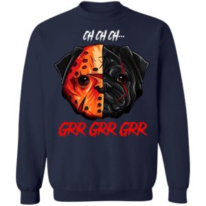 Jason Voorhees Pug Ch Ch Ch Grr Grr Grr Halloween T-Shirt