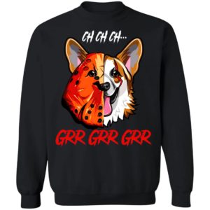 Jason Voorhees Corgi Ch Ch Ch Grr Grr Grr Halloween T-Shirt