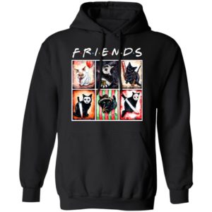 Cat Horror Friends Halloween T-Shirt
