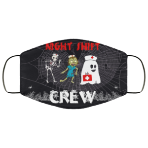 Night Shift Crew Nurse Horror Halloween Face Mask