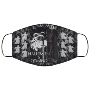 Jack Skellington And Zero Halloween Is Coming Face Mask