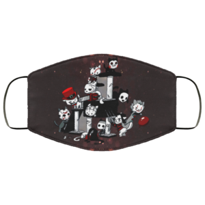 I Love Horror Cats Kitties Halloween Face Mask
