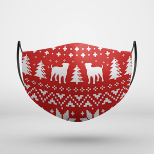 American Bulldog Ugly Christmas Face Mask