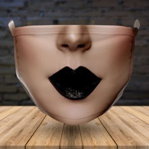 Seductive Black Lipstick Sexy Halloween Face Mask