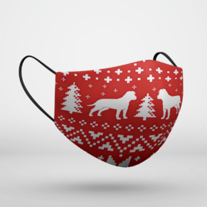 American Staffordshire Terrier Dog Ugly Christmas Face Mask