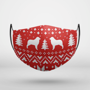 Australian Shepherd Dog Ugly Christmas Face Mask