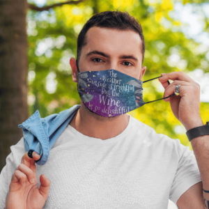 Christmas wine Face Mask
