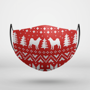Akita Dog Ugly Christmas Face Mask