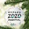 Oh Quaran-Tree 2020 Christmas Quarantine Tree Xmas Circle Ornament – Cool 2020 Christmas Quarantine Keepsake White Circle Ornament