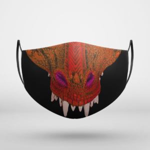 Red Dragon Halloween Face Mask
