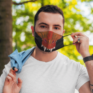 Red Dragon Halloween Face Mask