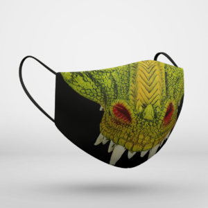 Green Dragon Halloween Face Mask