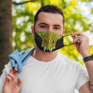 Green Dragon Halloween Face Mask