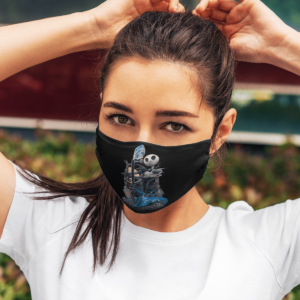 Detroit Lions Jack Skellington Halloween Face Mask