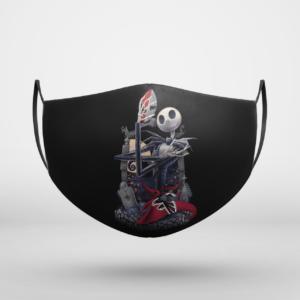 Atlanta Falcons-Jack Skellington Halloween Face Mask