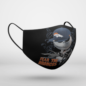 Fear The Denver Broncos Jack Skellington NFL Halloween Face Mask