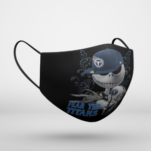 Fear The Tennessee Titans Jack Skellington NFL Halloween Face Mask