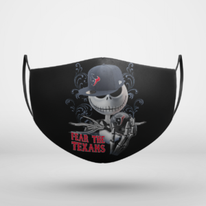 Fear The Houston Texans Jack Skellington NFL Halloween Face Mask