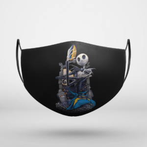 Los Angeles Chargers Jack Skellington Halloween Face Mask