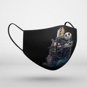 Los Angeles Chargers Jack Skellington Halloween Face Mask