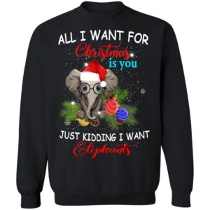 All I Want For Christmas Elephants Ugly Christmas Sweater