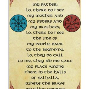 Viking Lo There Do I See My Father Lo There Do I See My Mother Vintage Poster, Canvas