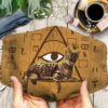 Cat Egypt Yin Yang  Ancient Face Mask