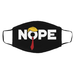 Trump Nope Red Tie Flush The Turd Nov 3rd Anti Trump Face Mask