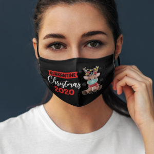 Quarantined Christmas 2020 Reindeer Face Mask
