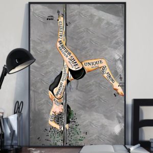 Pole Dance I Am Beautiful Enough Smart Enough Vintage Poster, Canvas