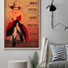 Frenchie Bulldog Why Hello Sweet Cheeks Vintage Poster, Canvas