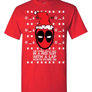 Funny Deadpool The Orther Jolly Guy In A Red Suit With A Lap Worth Sitting On Ugly Christmas Sweater