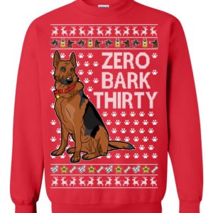 Zero Bark Thirty Dog Santa Claus Ugly Christmas Sweater