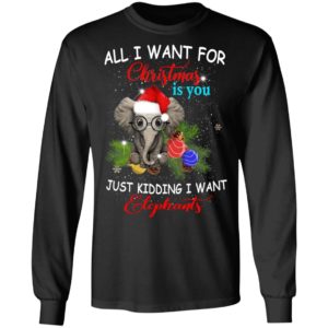 All I Want For Christmas Elephants Ugly Christmas Sweater