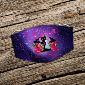 Big Or Small Black Cat Halloween Face Face Mask