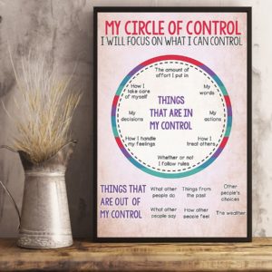 My Circle Of Control I Will Focus On What I Can Control Poster, Canvas