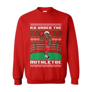 K.O. Under The Mithletoe Iron Mike Tyson Lisp Boxing Fighter Heavyweight Chrithmith Punch Out Ugly Christmas Sweater