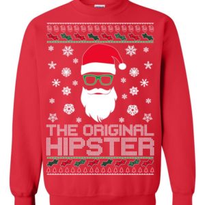 The Original Hipster Santa Claus Ugly Christmas Sweater
