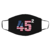 Trump Supporter Second Term 45 Square American Flag Distressed Face Mask