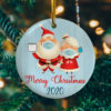 No Longer By My Side You Left Pawprints In My Heart Decorative Christmas Ornament – Funny Holiday Gift