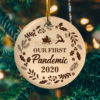 Our First Christmas As Mr And Mrs Christmas Ornament – Santa Reindeer Decorative Christmas Ornament – Funny Holiday Gift