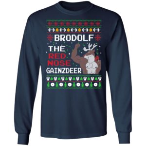 Brodolf The Red Nose Gainzdeer Ugly Christmas Sweater