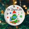 Oh Quaran-Tree 2020 Funny Christmas Tree Wearing A Mask Keepsake Christmas Ornament