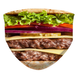 Hamburger Cheeseburger Pattern Face Mask
