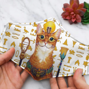 Funny Cat Ancient Egypt  Face Mask