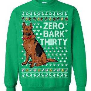 Zero Bark Thirty Dog Santa Claus Ugly Christmas Sweater