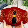 Ancient Egypt Black Cat Symbol Face Mask