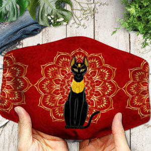 Ancient Egypt Cat Symbol Face Mask